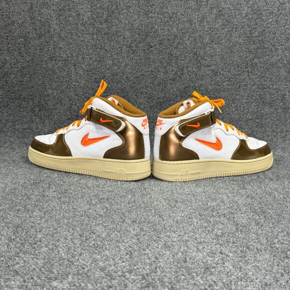 Nike Air Force 1 Mid QS Shoes Men's 9 Jewel Ale Brown Retro Athletic Sneakers - Picture 6 of 12